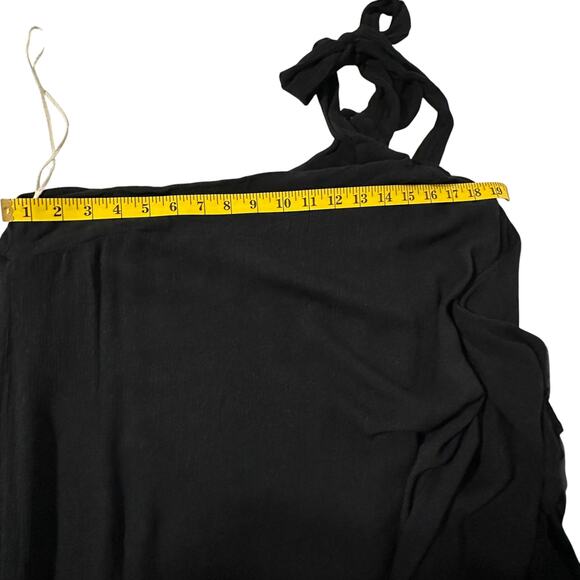 NWT Free People Black Martini Kaftan One Shoulder Maxi Dress (S) - Picture 10 of 13